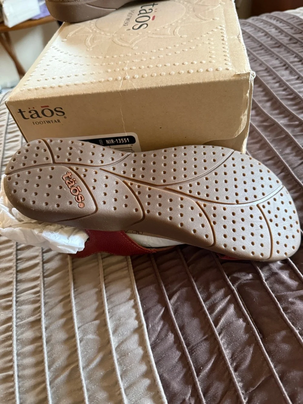 NIRVANA Women's Red Leather Slingback Sandals.  Taos.  Make offer! - Picture 6 of 6